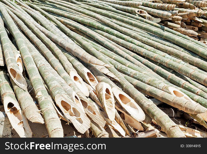 Bamboo on ground Spare Parts for Fisherman village,