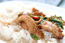 Rice With Stir Fried Royalty Free Stock Photography Rice With Stir Fried Royalty Free Stock Photography
