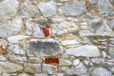 Very Old Wall Of Medieval Natural Stones Stock Photo
