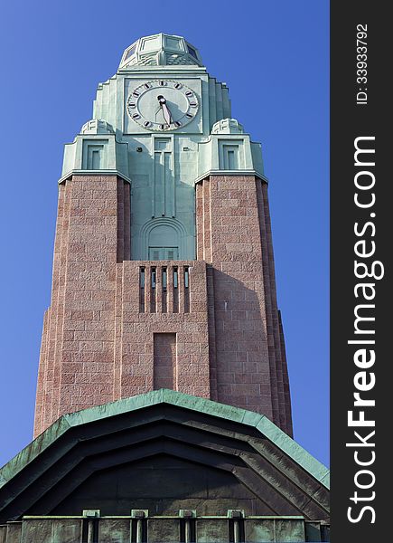 Helsinki central railway station tower, Finland