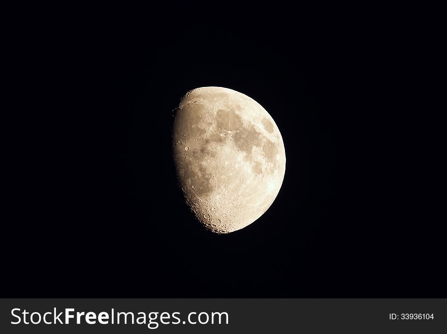 Closeup Of Full Moon