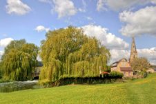 Olney Church And Mill Race Stock Image