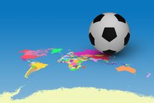 Football On Map Royalty Free Stock Images Football On Map Royalty Free Stock Images