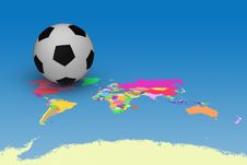 Football On Map Stock Photos Football On Map Stock Photos
