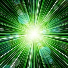 Abstract Green Stripes Burst Background Stock Photography
