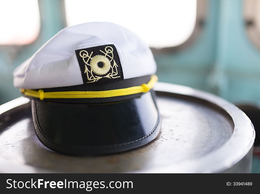 Marine sailor hat in battleship