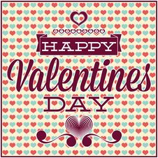 Greeting Card For Valentines Day. Seamless Pattern Stock Photos Greeting Card For Valentines Day. Seamless Pattern Stock Photos
