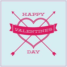 Greeting Card For Valentines Day. Simple Stock Photos Greeting Card For Valentines Day. Simple Stock Photos