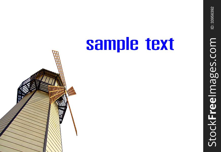 Windmill On White Background