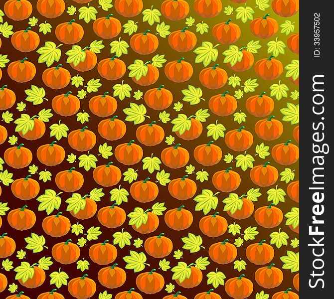 Pumpkin Vector Pattern Background