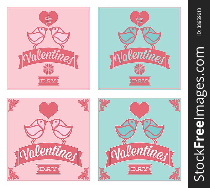 Gift card for lovers. Happy Valentines day. Gift card for lovers. Happy Valentines day