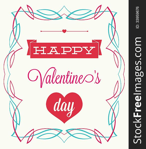 Gift card for lovers. Happy Valentines day. Gift card for lovers. Happy Valentines day