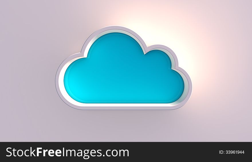 Network cloud on neutral background