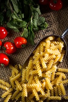 Raw Pasta Royalty Free Stock Photography Raw Pasta Royalty Free Stock Photography