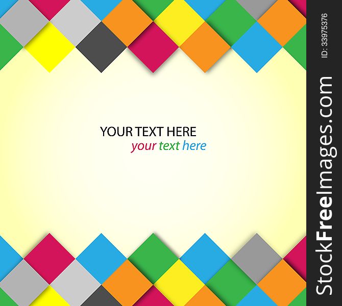 Vector colorful pattern blocks with place for text. Vector colorful pattern blocks with place for text.