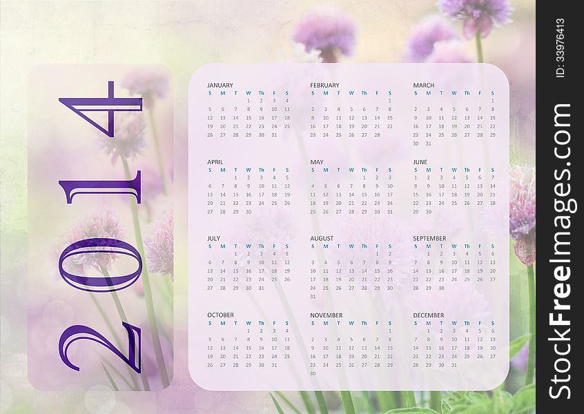A 2014 annual calendar template for your design and projects, on black background. The months are divided into tables. Weeks start on Sunday.EPS file available. A 2014 annual calendar template for your design and projects, on black background. The months are divided into tables. Weeks start on Sunday.EPS file available