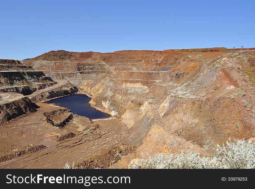 Water in abandend Open pit mine. Water in abandend Open pit mine