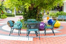 Outdoor Chair In The Garden Stock Image