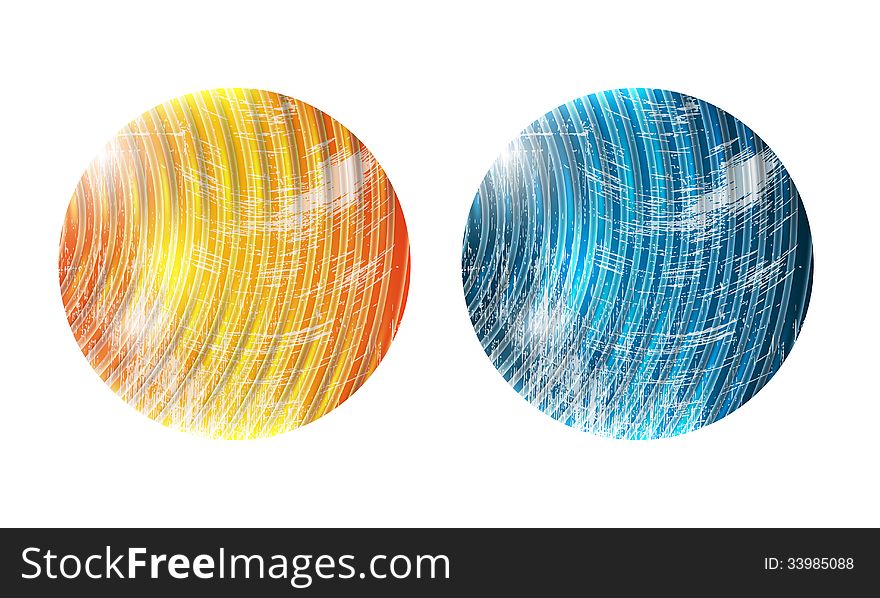 Set of two abstract ball