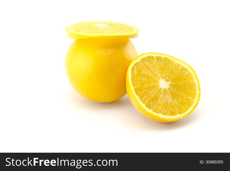 Orange Fruit Isolated On White