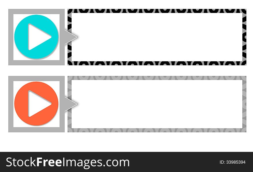 Set of two abstract banner