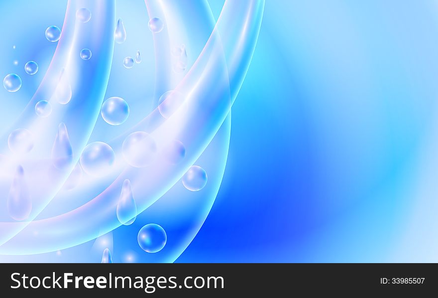 Blue vector abstract background with bubble