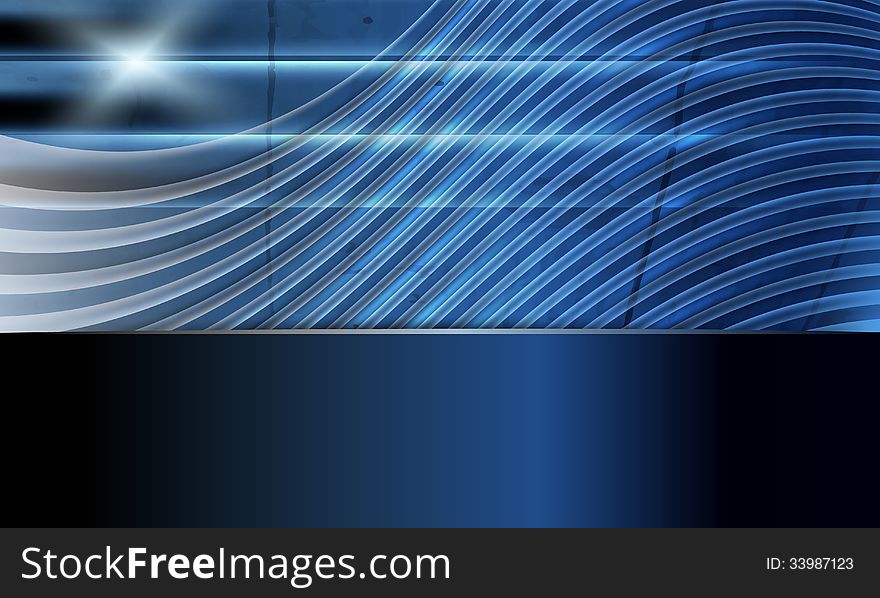 Blue abstract vector background with lines