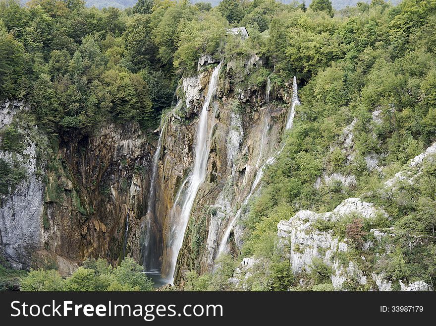 Waterfall in Plitvice National Park