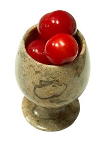 Cherries In Goblet 2 Stock Image