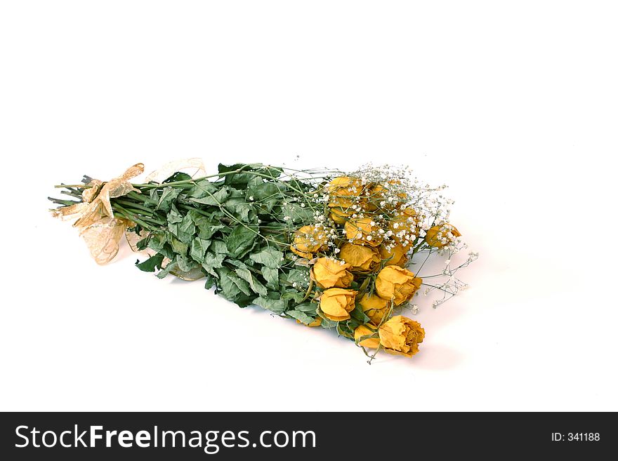 Beatiful boquet of dried yellow rose's. Beatiful boquet of dried yellow rose's