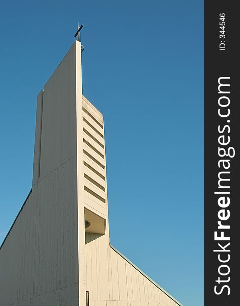 Simple modern protestant church