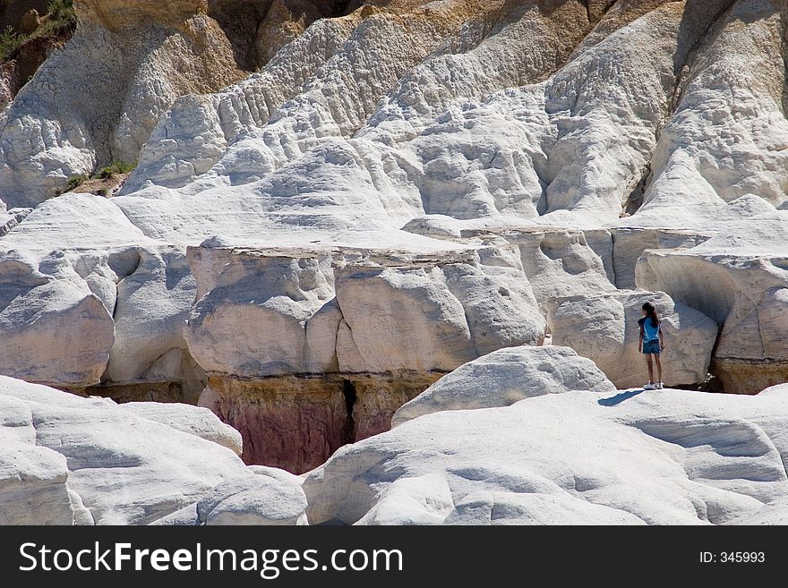 Wind, water and erosion through geological unique terrain have created hoodoos, spires and odd shapes in multiple colors at the Paint Mines County Park in El Paso County, Colorado. Wind, water and erosion through geological unique terrain have created hoodoos, spires and odd shapes in multiple colors at the Paint Mines County Park in El Paso County, Colorado.