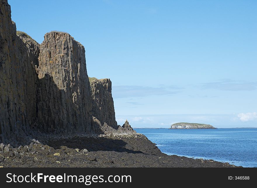 Cliffs in Stykkisolmur, Snaefellsnes peninsula, Iceland. Cliffs in Stykkisolmur, Snaefellsnes peninsula, Iceland