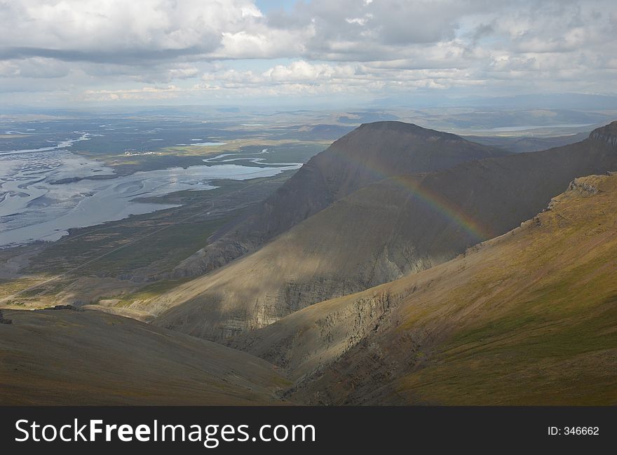 Borgarfjordur from the mountains, Iceland