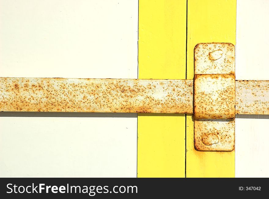 Door and rusty latch background