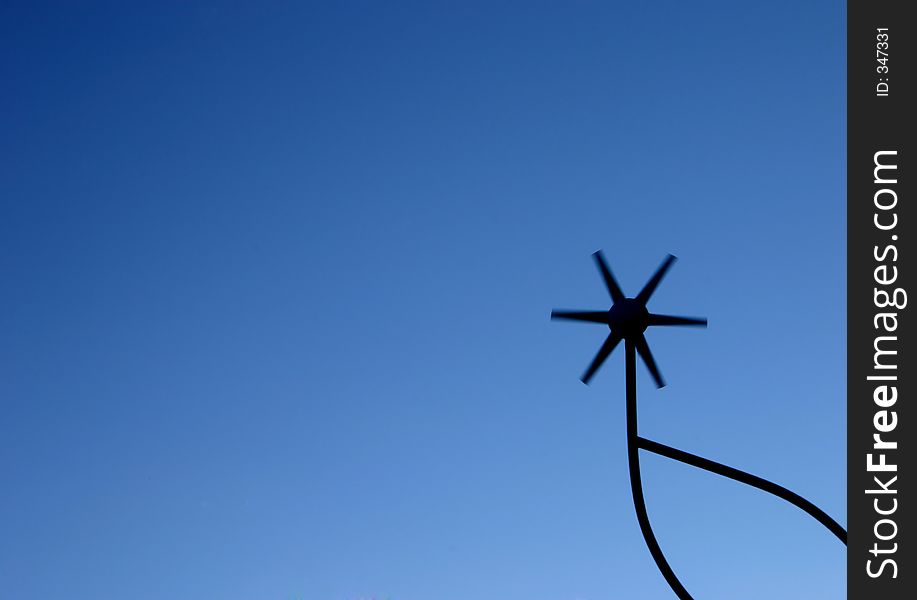 Spinning propeller, little motion blur. Spinning propeller, little motion blur