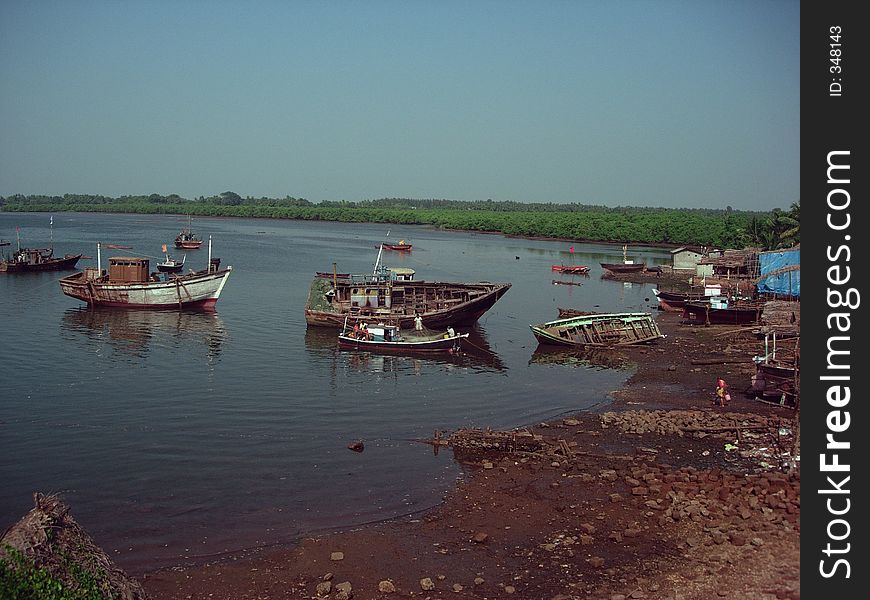 Small boats which are used to fishing activity. Small boats which are used to fishing activity.