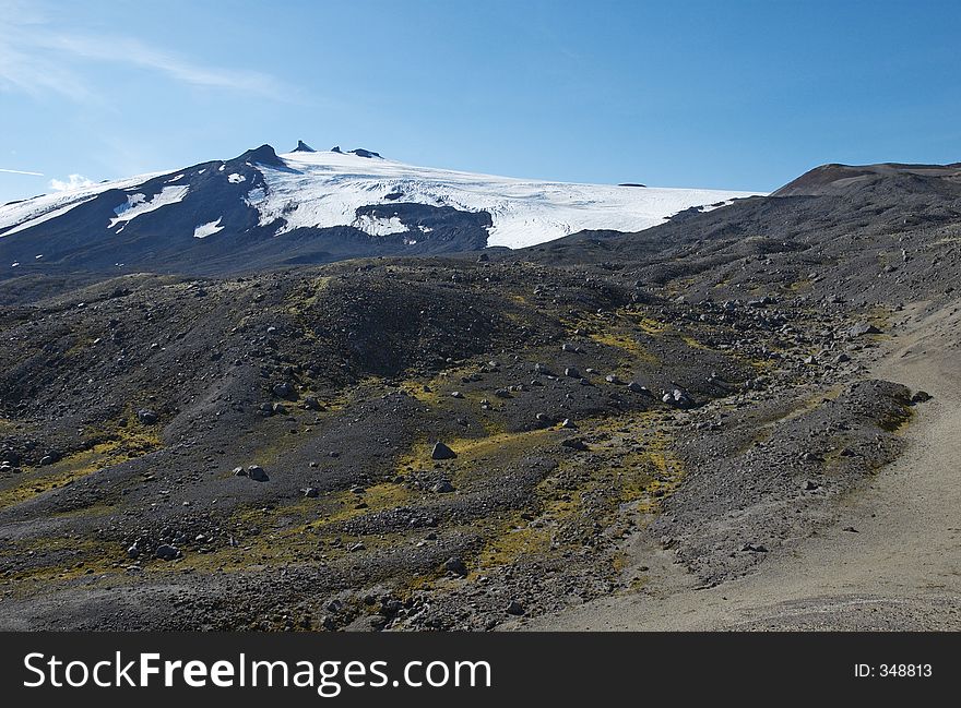 Snaefellsnesjokull glacier, Snaefellsnes Peninsula, West Iceland. Snaefellsnesjokull glacier, Snaefellsnes Peninsula, West Iceland