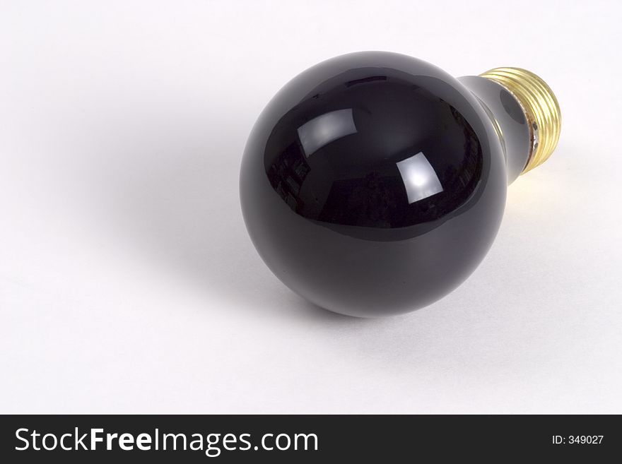 A black light bulb. A black light bulb