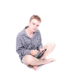 Man And Palmtop Royalty Free Stock Images Man And Palmtop Royalty Free Stock Images