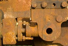 Old Rusty Steam Train Wheels Royalty Free Stock Photography
