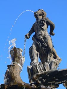 Public Fountain Boy And Dragon Royalty Free Stock Photography Public Fountain Boy And Dragon Royalty Free Stock Photography