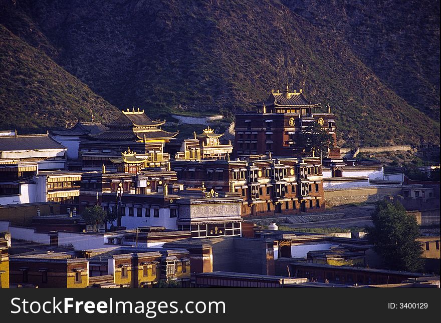 LaPuLen Lamasery( monastery of lamas),Gansu province, China.