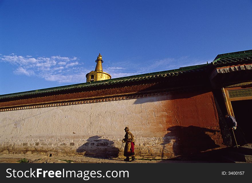 LaPuLen Lamasery( monastery of lamas),Gansu province, China. LaPuLen Lamasery( monastery of lamas),Gansu province, China.