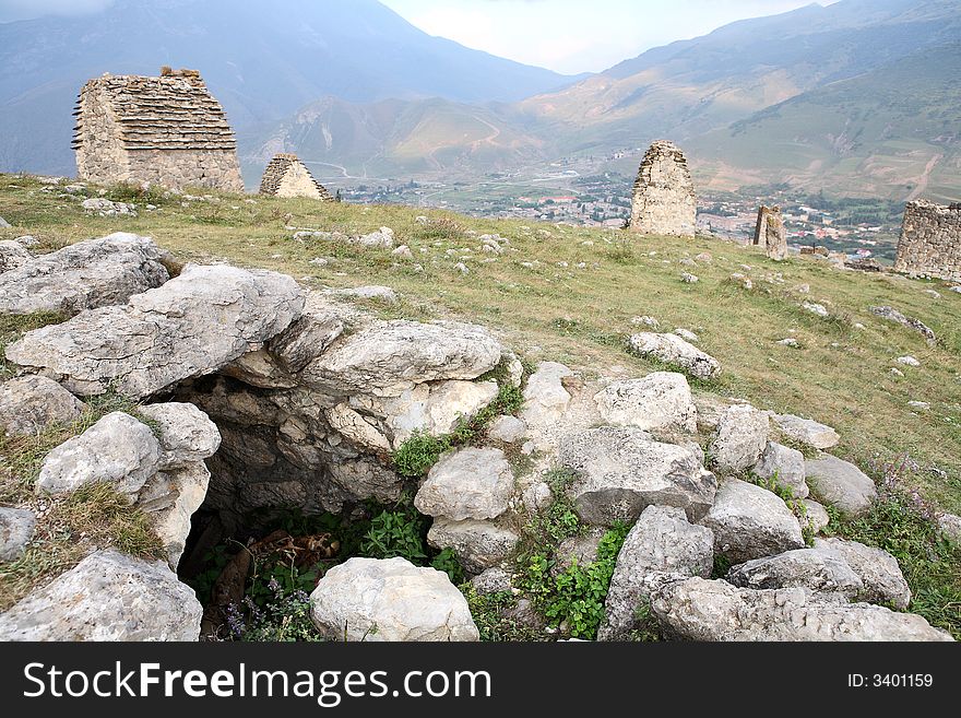 Ruins of ancient settlement in the Caucasus