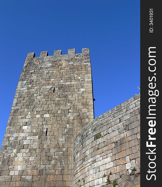 Medieval castle  tower from  the XII century. Medieval castle  tower from  the XII century