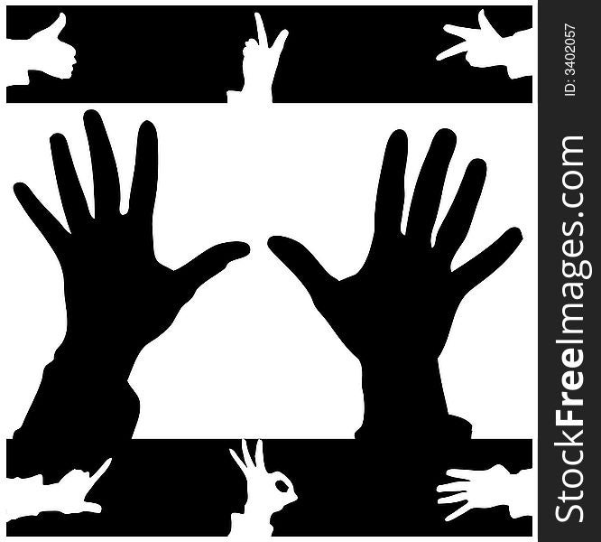 A collection of Vector HandPrints - VECTOR SIGN. A collection of Vector HandPrints - VECTOR SIGN