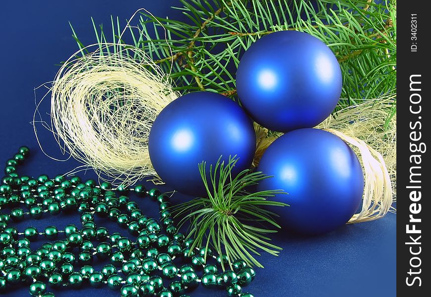 Image from christmas series: glass balls and twigs. Image from christmas series: glass balls and twigs
