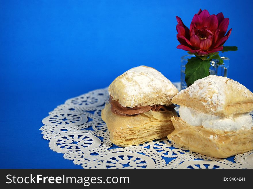 Flaky pastry with rich cream filling. Flaky pastry with rich cream filling.