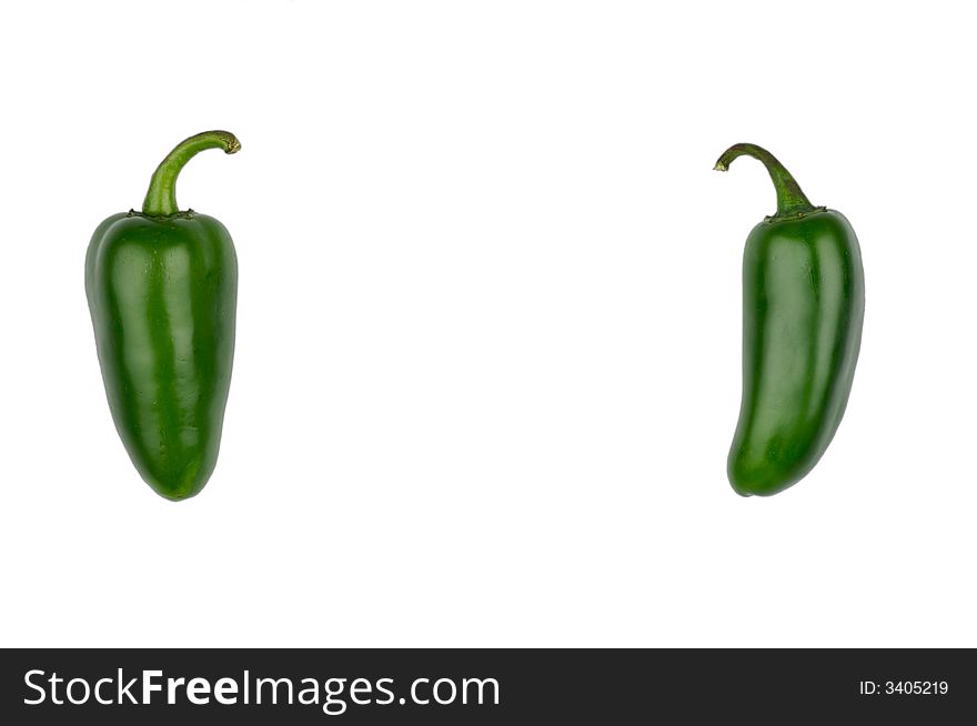 Hot chili peppers green